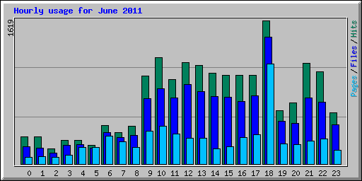 Hourly usage for June 2011