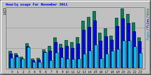 Hourly usage for November 2011