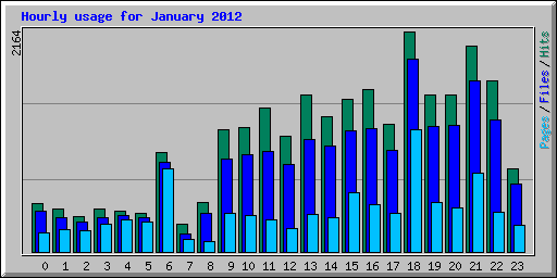 Hourly usage for January 2012