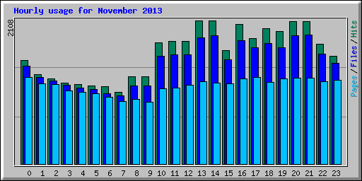 Hourly usage for November 2013