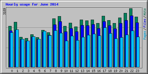 Hourly usage for June 2014