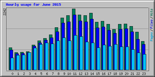 Hourly usage for June 2015