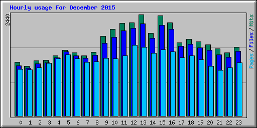 Hourly usage for December 2015
