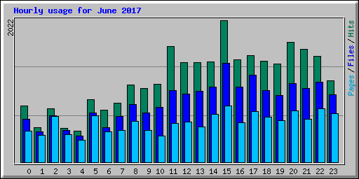 Hourly usage for June 2017