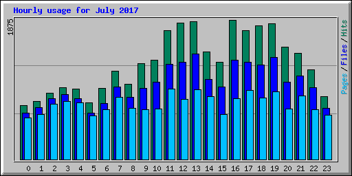 Hourly usage for July 2017
