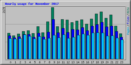 Hourly usage for November 2017