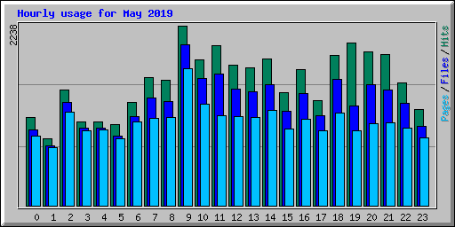 Hourly usage for May 2019