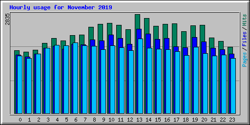 Hourly usage for November 2019