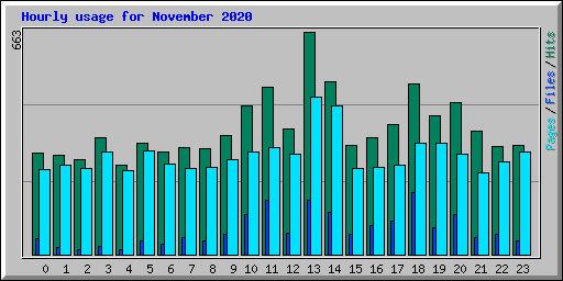 Hourly usage for November 2020